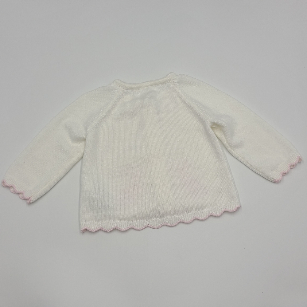 Janie and Jack scalloped edge bunny cardigan size 3-6 months - Picture 5 of 5